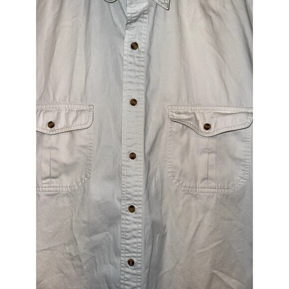 Eddie Bauer Rufton Twill Short Sleeve Button Up Shirt Men’s Large - Picture 2 of 8